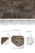 - PaspasTakimi-2li-Set639-Gorsel-3 - Realhomes 2'li Set Kahverengi Zeminde Patchwork Motifli Yöresel Desenli Vintage Eskitme Motifli 2'li Banyo & Mutfak Paspas Takımı Realhomes