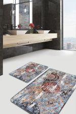 - PaspasTakimi-2li-Set646-Gorsel - Realhomes 2'li Set Antika Zeminde Eskitme Motifli Yöresel Desenli Eskitme Motifli Avangarde 2'li Banyo & Mutfak Paspas Takımı Realhomes