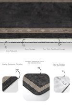 - PaspasTakimi-2li-Set659-Gorsel-3 - Realhomes  2'li Set Füme Zeminde Çerçeveli Motifli Klasik Desenli Sade & Şık Klasik  2'li Banyo & Mutfak Paspas Takımı Realhomes