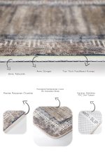 - PaspasTakimi-2li-Set661-Gorsel-3 - Realhomes  2'li Set Kahverengi Zeminde Çerçeveli Motifli Eskitme Desenli Eskitme Motifli Vintage  2'li Banyo & Mutfak Paspas Takımı Realhomes