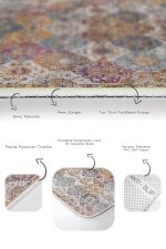 - PaspasTakimi-2li-Set669-Gorsel-3 - Realhomes 2'li Set Antika Zeminde Eskitme Motifli Uşak Desenli Avangarde Etnik Motifler 2'li Banyo & Mutfak Paspas Takımı Realhomes