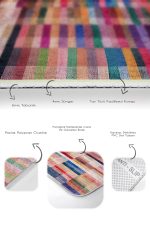 - PaspasTakimi-2li-Set676-Gorsel-3 - Realhomes  2'li Set Çok Renkli Zeminde Patchwork Motifli Kırkyama Desenli Vintage Klasik  2'li Banyo & Mutfak Paspas Takımı Realhomes