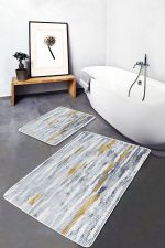 - PaspasTakimi-2li-Set680-Gorsel - Realhomes  2'li Set Mavi Zeminde Eskitme Motifli Antik Desenli Eskitme Motifli Vintage  2'li Banyo & Mutfak Paspas Takımı Realhomes