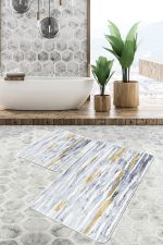 - PaspasTakimi-2li-Set680-Gorsel-5 - Realhomes  2'li Set Mavi Zeminde Eskitme Motifli Antik Desenli Eskitme Motifli Vintage  2'li Banyo & Mutfak Paspas Takımı Realhomes