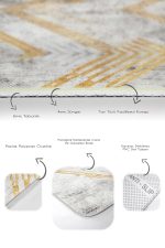 - PaspasTakimi-2li-Set681-Gorsel-3 - Realhomes  2'li Set Gold - Gri Zeminde Eskitme Motifli Geometrik Desenli Geometrik Eskitme Motifli  2'li Banyo & Mutfak Paspas Takımı Realhomes