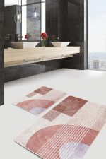 - PaspasTakimi-2li-Set692-Gorsel-1 - Realhomes  2'li Set Kremit Zeminde Çizgili Motifli Geometrik Desenli Geometrik Klasik  2'li Banyo & Mutfak Paspas Takımı Realhomes