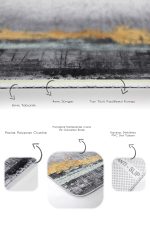 - PaspasTakimi-2li-Set694-Gorsel-3 - Realhomes  2'li Set Gold - Gri Zeminde Eskitme Motifli Yağlı Boya Desenli Modern Klasik  2'li Banyo & Mutfak Paspas Takımı Realhomes