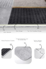 - PaspasTakimi-2li-Set704-Gorsel-3 - Realhomes  2'li Set Gri Zeminde Geometrik Motifli Kazayağı Desenli Geometrik Modern  2'li Banyo & Mutfak Paspas Takımı Realhomes