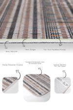 - PaspasTakimi-2li-Set714-Gorsel-3 - Realhomes 2'li Set Krem Zeminde Çizgili Motifli Örme Desenli Eskitme Motifli Vintage 2'li Banyo & Mutfak Paspas Takımı Realhomes