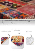 - PaspasTakimi-2li-Set718-Gorsel-3 - Realhomes  2'li Set Kırmızı Zeminde Patchwork Motifli Kırkyama Desenli Vintage Etnik Motifler  2'li Banyo & Mutfak Paspas Takımı Realhomes