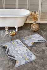 - Realhomes - Realhomes  2'li Set Realhomes Özel Tasarım Modern  2'li Banyo & Mutfak Paspas Takımı Realhomes