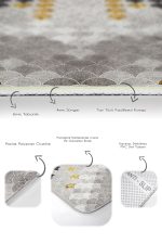 - PaspasTakimi-2li-Set726-Gorsel-3 - Realhomes 2'li Set Gold - Krem Zeminde Pul Motifli Geometrik Desenli Geometrik Sade & Şık 2'li Banyo & Mutfak Paspas Takımı Realhomes