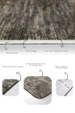 - PaspasTakimi-2li-Set729-Gorsel-3 - Realhomes 2'li Set Kahverengi Zeminde Tribal Motifli Etnik Desenli Floral Eskitme Motifli 2'li Banyo & Mutfak Paspas Takımı Realhomes