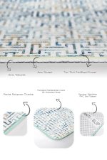 - PaspasTakimi-2li-Set732-Gorsel-3 - Realhomes 2'li Set Mavi Zeminde Geometrik Motifli Eskitme Desenli Geometrik Klasik 2'li Banyo & Mutfak Paspas Takımı Realhomes