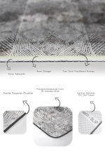 - PaspasTakimi-2li-Set738-Gorsel-3 - Realhomes  2'li Set Siyah Beyaz Zeminde Klasik Motifli Geometrik Desenli Geometrik Eskitme Motifli  2'li Banyo & Mutfak Paspas Takımı Realhomes