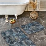 2'li Set Krem Zeminde Morrocan Motifli Otantik Desenli Geometrik Eskitme Motifli  2'li Banyo & Mutfak Paspas Takımı Realhomes