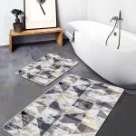 2'li Set Bej Zeminde Hasır Motifli Dokuma Desenli Sade & Şık Vintage  2'li Banyo & Mutfak Paspas Takımı Realhomes