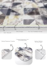 - PaspasTakimi-2li-Set752-Gorsel-3 - Realhomes  2'li Set Ekru Zeminde Üçgen Motifli Geometrik Desenli Eskitme Motifli Vintage  2'li Banyo & Mutfak Paspas Takımı Realhomes