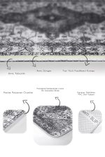 - PaspasTakimi-2li-Set755-Gorsel-3 - Realhomes  2'li Set Gri Zeminde Etnik Motifli Antik Desenli Vintage Eskitme Motifli  2'li Banyo & Mutfak Paspas Takımı Realhomes