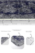 - PaspasTakimi-2li-Set758-Gorsel-3 - Realhomes  2'li Set Mavi - Gri Zeminde Antik Motifli İran Desenli Avangarde Eskitme Motifli  2'li Banyo & Mutfak Paspas Takımı Realhomes