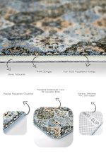 - PaspasTakimi-2li-Set766-Gorsel-3 - Realhomes 2'li Set Mavi Zeminde Kilim Motifli Uşak Desenli Vintage Avangarde 2'li Banyo & Mutfak Paspas Takımı Realhomes