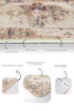 - PaspasTakimi-2li-Set767-Gorsel-3 - Realhomes 2'li Set Krem Zeminde Eskitme Motifli Hereke Desenli Eskitme Motifli Avangarde 2'li Banyo & Mutfak Paspas Takımı Realhomes