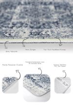 - PaspasTakimi-2li-Set769-Gorsel-3 - Realhomes 2'li Set Mavi Zeminde Eskitme Motifli Göbekli Halı Desenli Eskitme Motifli Avangarde 2'li Banyo & Mutfak Paspas Takımı Realhomes