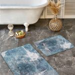 2'li Set Krem Zeminde Morrocan Motifli Otantik Desenli Geometrik Vintage  2'li Banyo & Mutfak Paspas Takımı Realhomes