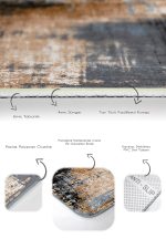 - PaspasTakimi-2li-Set786-Gorsel-3 - Realhomes  2'li Set Siyah - Kahverengi Zeminde Eskitme Motifli Duvar Desenli Eskitme Motifli Vintage  2'li Banyo & Mutfak Paspas Takımı Realhomes