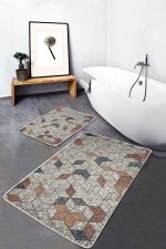 - PaspasTakimi-2li-Set796-Gorsel-1 - Realhomes 2'li Set Antika Zeminde Mozaik Motifli Geometrik Desenli Geometrik Vintage 2'li Banyo & Mutfak Paspas Takımı Realhomes