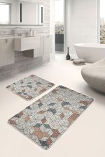 - PaspasTakimi-2li-Set796-Gorsel-5 - Realhomes 2'li Set Antika Zeminde Mozaik Motifli Geometrik Desenli Geometrik Vintage 2'li Banyo & Mutfak Paspas Takımı Realhomes