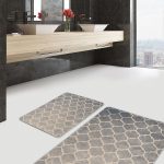 2'li Set Ekru - Krem Zeminde Etnik Motifli El Dokuma Desenli Avangarde Vintage  2'li Banyo & Mutfak Paspas Takımı Realhomes