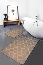 - PaspasTakimi-2li-Set802-Gorsel-5 - Realhomes  2'li Set Krem Zeminde Morrocan Motifli Otantik Desenli Geometrik Vintage  2'li Banyo & Mutfak Paspas Takımı Realhomes