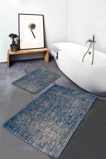 - PaspasTakimi-2li-Set804-Gorsel - Realhomes 2'li Set Mavi Zeminde Örme Motifli Eskitme Desenli Eskitme Motifli Klasik 2'li Banyo & Mutfak Paspas Takımı Realhomes