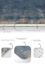 - PaspasTakimi-2li-Set808-Gorsel-3 - Realhomes 2'li Set Mavi - Bej Zeminde Örme Motifli Dokuma Halı Desenli Eskitme Motifli Geometrik 2'li Banyo & Mutfak Paspas Takımı Realhomes