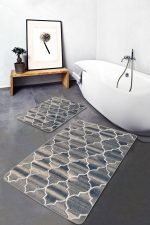 - PaspasTakimi-2li-Set811-Gorsel-2 - Realhomes  2'li Set Krem Zeminde Morrocan Motifli Otantik Desenli Geometrik Eskitme Motifli  2'li Banyo & Mutfak Paspas Takımı Realhomes