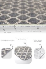 - PaspasTakimi-2li-Set821-Gorsel-3 - Realhomes 2'li Set Krem Zeminde Morrocan Motifli Otantik Desenli Geometrik Vintage 2'li Banyo & Mutfak Paspas Takımı Realhomes