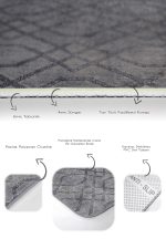 - PaspasTakimi-2li-Set823-Gorsel-3 - Realhomes 2'li Set Füme Zeminde Geometrik Motifli Örme Desenli Geometrik Vintage 2'li Banyo & Mutfak Paspas Takımı Realhomes
