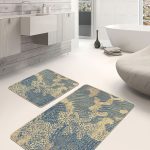 2'li Set Kahverengi Zeminde Tribal Motifli Antik Desenli Eskitme Motifli Klasik  2'li Banyo & Mutfak Paspas Takımı Realhomes