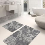 2'li Set Pembe Zeminde Antik Motifli El Dokuma Desenli Avangarde Sade & Şık  2'li Banyo & Mutfak Paspas Takımı Realhomes