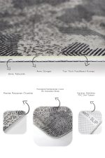 - PaspasTakimi-2li-Set830-Gorsel-3 - Realhomes  2'li Set Gri Zeminde Eskitme Motifli Geometrik Desenli Vintage Geometrik  2'li Banyo & Mutfak Paspas Takımı Realhomes