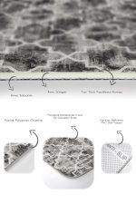 2'li Set Kahverengi Zeminde Morrocan Motifli Eskitme Desenli Geometrik Vintage  2'li Banyo & Mutfak Paspas Takımı Realhomes
