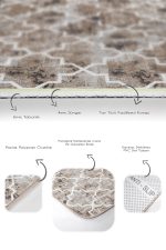 - PaspasTakimi-2li-Set834-Gorsel-3 - Realhomes  2'li Set Kahverengi Zeminde Morrocan Motifli Eskitme Desenli Geometrik Klasik  2'li Banyo & Mutfak Paspas Takımı Realhomes