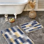 2'li Set Kiremit Zeminde Çerçeve Motifli Kilim Desenli Avangarde Etnik Motifler  2'li Banyo & Mutfak Paspas Takımı Realhomes