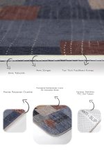 - PaspasTakimi-2li-Set842-Gorsel-3 - Realhomes  2'li Set Çok Renkli Zeminde Dokuma Halı Motifli Patchwork Desenli Geometrik Sade & Şık  2'li Banyo & Mutfak Paspas Takımı Realhomes