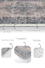 - PaspasTakimi-2li-Set845-Gorsel-3 - Realhomes 2'li Set Krem Zeminde Göbekli Halı Motifli Hereke Desenli Avangarde Etnik Motifler 2'li Banyo & Mutfak Paspas Takımı Realhomes