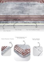 - PaspasTakimi-2li-Set854-Gorsel-3 - Realhomes  2'li Set Gri Zeminde Çerçeveli Motifli Eskitme Desenli Eskitme Motifli Klasik  2'li Banyo & Mutfak Paspas Takımı Realhomes