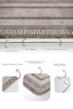 - PaspasTakimi-2li-Set857-Gorsel-3 - Realhomes  2'li Set Kahverengi Zeminde Çerçeveli Motifli Antik Desenli Klasik Vintage  2'li Banyo & Mutfak Paspas Takımı Realhomes