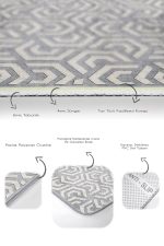 - PaspasTakimi-2li-Set860-Gorsel-3 - Realhomes 2'li Set Gri Zeminde Geometrik Motifli Klasik Desenli Geometrik Klasik 2'li Banyo & Mutfak Paspas Takımı Realhomes