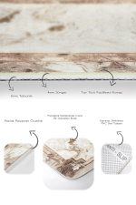 - PaspasTakimi-2li-Set865-Gorsel-3 - Realhomes  2'li Set Bej Zeminde Çerçeveli Motifli Mermer Desenli Geometrik Vintage  2'li Banyo & Mutfak Paspas Takımı Realhomes